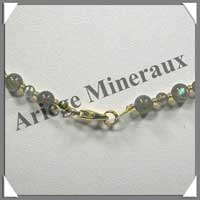 LABRADORITE - Collier Perles 4 et 6 mm en altern - 45 cm - C001