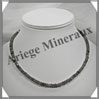 LABRADORITE - Collier Soucoupes Facetes 3x5 mm - 41 cm - M001 Madagascar