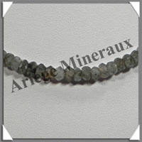 LABRADORITE - Collier Soucoupes Facetes 3x5 mm - 41 cm - M001