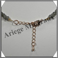 LABRADORITE - Collier Soucoupes Facetes 3x5 mm - 41 cm - M001