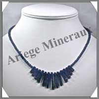 LAPIS LAZULI - Collier Compos - Barrettes en Dgrad - 48 cm - LAPI-COMPA Afghanistan