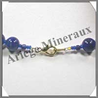 LAPIS LAZULI - Collier Perles 10 mm - 44 cm - A002