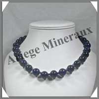 LAPIS LAZULI - Collier Perles 13 mm - 44 cm - M001