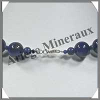LAPIS LAZULI - Collier Perles 13 mm - 44 cm - M001