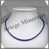 LAPIS LAZULI - Collier Perles 4 mm - 46 cm - M003
