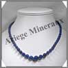 LAPIS LAZULI - Collier Perles 4  10 mm en dgrad - 44 cm - M001 Afghanistan