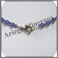 LAPIS LAZULI - Collier Perles 4  10 mm en dgrad - 44 cm - M001