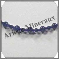 LAPIS LAZULI - Collier Perles 4 et 6 mm en altern - 45 cm - C001