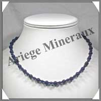 LAPIS LAZULI - Collier Perles 4 et 6 mm en altern - 45 cm - C002