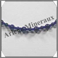 LAPIS LAZULI - Collier Perles 4 et 6 mm en altern - 45 cm - C002