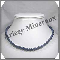 LAPIS LAZULI - Collier Perles 4 et 6 mm en altern - 45 cm - C003