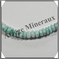 LARIMAR - Collier Compos - Disques 7x3 mm - 42 cm - M001