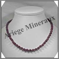 LEPIDOLITE - Collier Perles 6 mm - 47 cm - M001