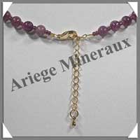 LEPIDOLITE - Collier Perles 6 mm - 47 cm - M001
