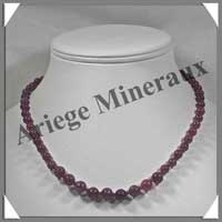 LEPIDOLITE - Collier Perles 6  8 mm en dgrad - 44 cm - M002