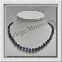 LEPIDOLITE - Collier Perles 8 mm - 49 cm - M002