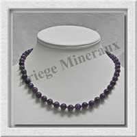 LEPIDOLITE - Collier Perles 8 mm - 45 cm - M003