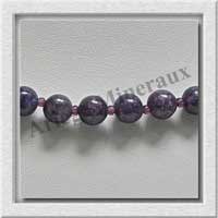 LEPIDOLITE - Collier Perles 8 mm - 46 cm - M005