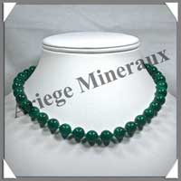 MALACHITE - Collier Perles 10 mm - 43 cm - C001