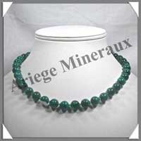 MALACHITE - Collier Perles 10 mm - 43 cm - C002