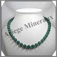 MALACHITE - Collier Perles 10 mm - 47 cm - C003
