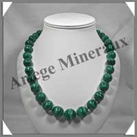 MALACHITE - Collier Perles 10  18 mm en dgrad - 55 cm - M001