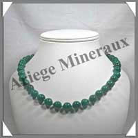 MALACHITE - Collier Perles 11 mm - 47 cm - M001