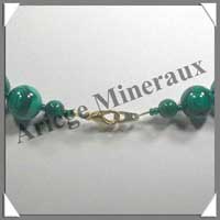 MALACHITE - Collier Perles 12 mm - 47 cm - M001