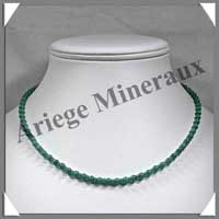 MALACHITE - Collier Perles 4 mm - 43 cm - M002