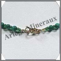 MALACHITE - Collier Perles 4 mm - 43 cm - M002