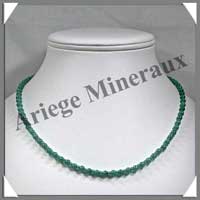 MALACHITE - Collier Perles 4 mm - 46 cm - M003