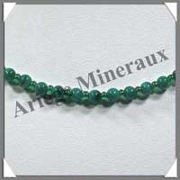 MALACHITE - Collier Perles 4 mm - 46 cm - M003