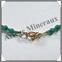 MALACHITE - Collier Perles 4 mm - 46 cm - M003