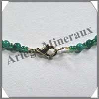 MALACHITE - Collier Perles 4 mm - 46 cm - M004