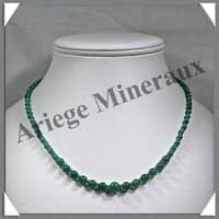 MALACHITE - Collier Perles 4  8 mm en dgrad - 46 cm - M001