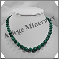 MALACHITE - Collier Perles 6  12 mm en dgrad - 48 cm - M003