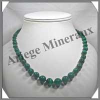 MALACHITE - Collier Perles 6  12 mm en dgrad - 46 cm - M004