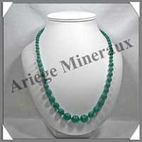MALACHITE - Collier Perles 6  12 mm en dgrad - 55 cm - M005