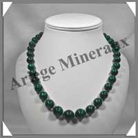 MALACHITE - Collier Perles 8  15 mm en dgrad - 50 cm - M001