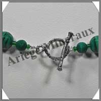 MALACHITE - Collier Perles 8  18 mm en dgrad - 51 cm - M001