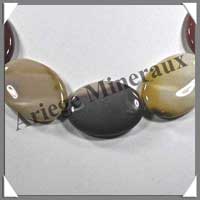 MOKAITE - Collier Compos - 5 Ovales 35x25 mm et Tubes 15 mm - 50 cm - C016