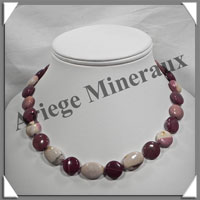 MOKAITE - Collier Compos - Disques 14 mm et Ovales 12x18 mm alterns - 44 cm - C032
