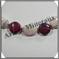 MOKAITE - Collier Compos - Disques 14 mm et Ovales 12x18 mm alterns - 44 cm - C032