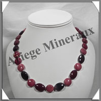 MOKAITE - Collier Compos - Disques 14 mm et Ovales 12x18 mm alterns - 47 cm - C033