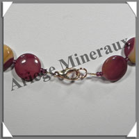 MOKAITE - Collier Compos - Disques 14 mm et Ovales 12x18 mm alterns - 47 cm - C033