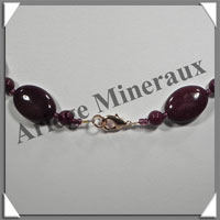 MOKAITE - Collier Compos - Ovales 18x12 mm et Perles 4 mm alterns - 49 cm - C035