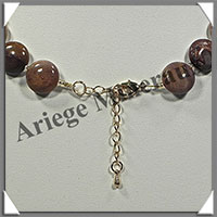 MOKAITE - Collier Compos - 3 Ovales 35x25 mm et Disques 14 mm en dgrad - 44 cm - C042