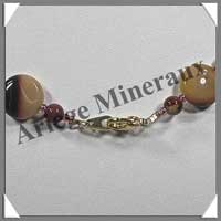MOKAITE - Collier Compos - Disques 14 mm et Perles 6 mm alterns - 45 cm - C005