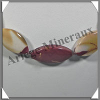 MOKAITE - Collier Compos - Ovales 25x10 mm - 50 cm - C021