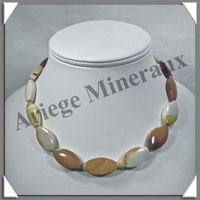 MOKAITE - Collier Compos - Ovales 30x15 mm - 43 cm - C022